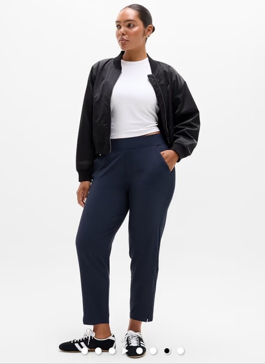 Athleta Pants - Athleta Navy Ankle Taper Pants